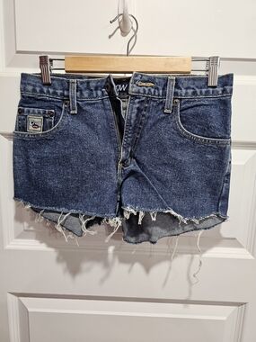 Cruel Girl Dark Blue Distressed Denim Cutoff Shorts